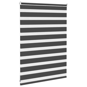 vidaXL Zebra Blind Black 95x100 cm Fabric Width 90.9 cm Polyester