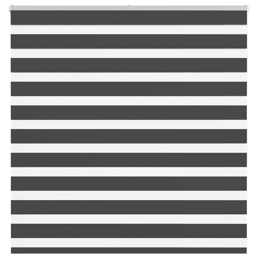 vidaXL Zebra Blind Black 140x100 cm Fabric Width 135.9 cm Polyester