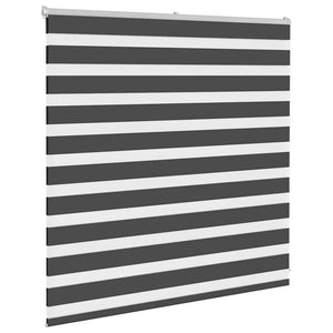 vidaXL Zebra Blind Black 140x100 cm Fabric Width 135.9 cm Polyester