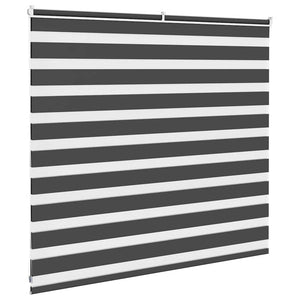 vidaXL Zebra Blind Black 165x100 cm Fabric Width 160.9 cm Polyester