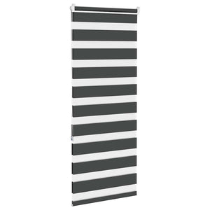 vidaXL Zebra Blind Black 65x150 cm Fabric Width 60.9 cm Polyester