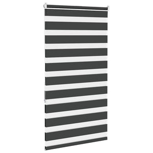 vidaXL Zebra Blind Black 70x150 cm Fabric Width 65.9 cm Polyester