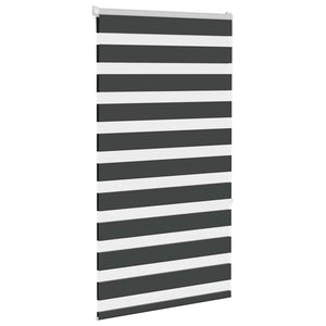 vidaXL Zebra Blind Black 75x150 cm Fabric Width 70.9 cm Polyester