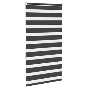 vidaXL Zebra Blind Black 75x150 cm Fabric Width 70.9 cm Polyester