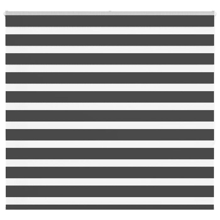 vidaXL Zebra Blind Black 155x150 cm Fabric Width 150.9 cm Polyester