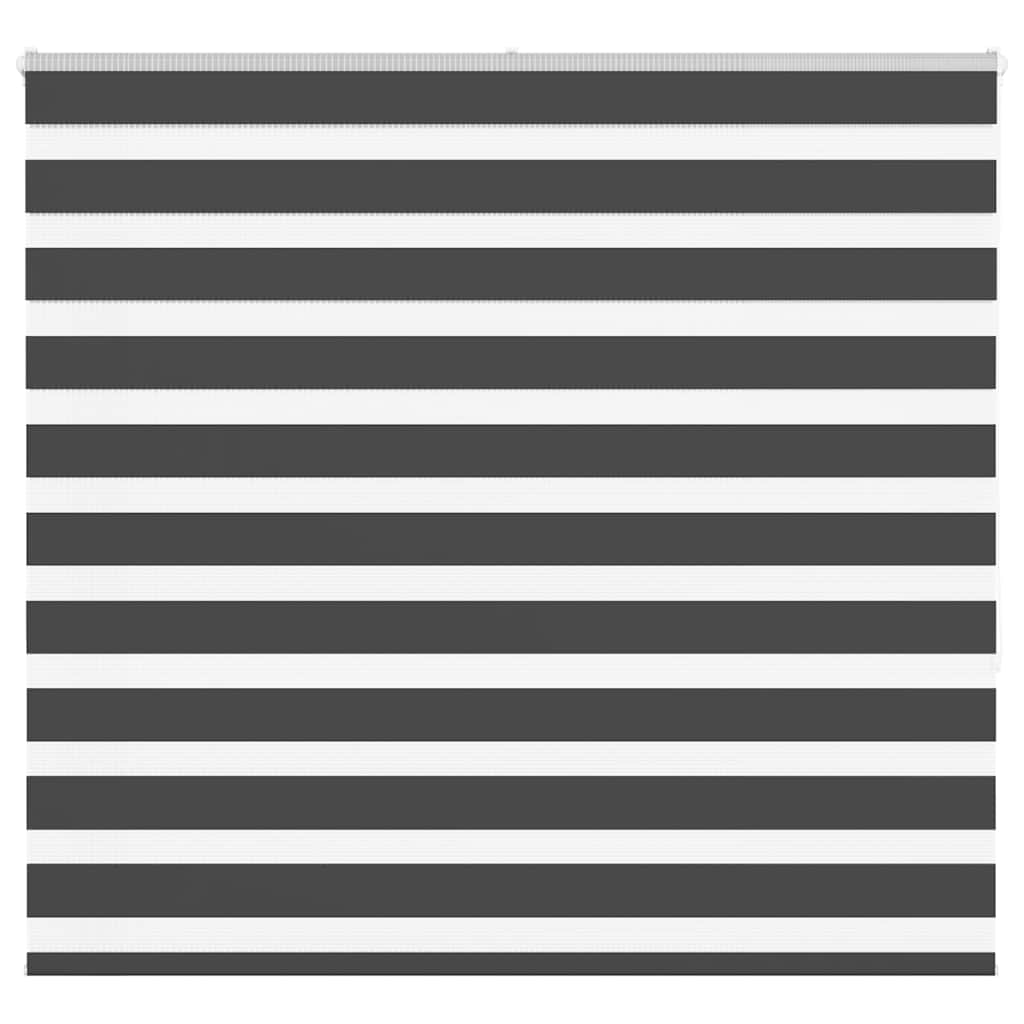 vidaXL Zebra Blind Black 160x150 cm Fabric Width 155.9 cm Polyester