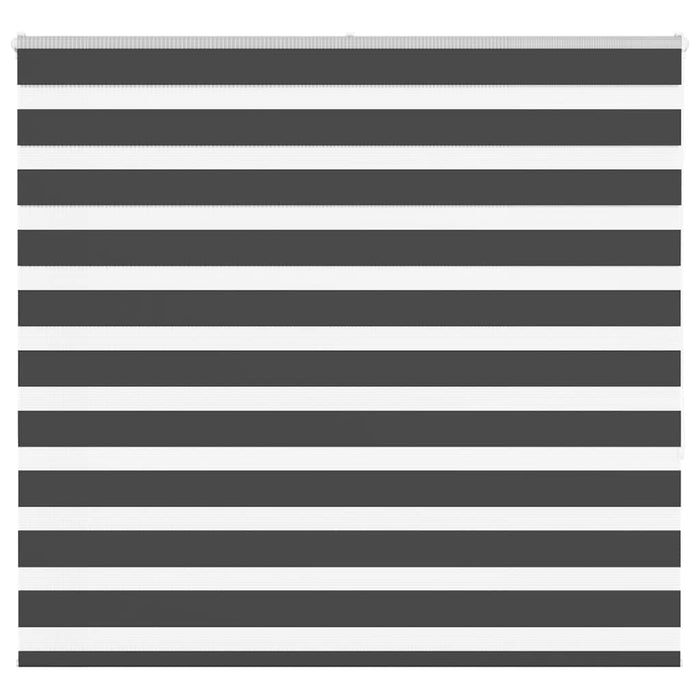 vidaXL Zebra Blind Black 160x150 cm Fabric Width 155.9 cm Polyester