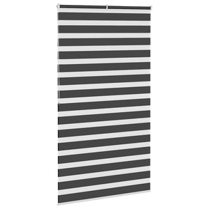 vidaXL Zebra Blind Black 120x200 cm Fabric Width 115.9 cm Polyester