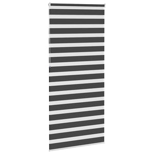 vidaXL Zebra Blind Black 95x230 cm Fabric Width 90.9 cm Polyester