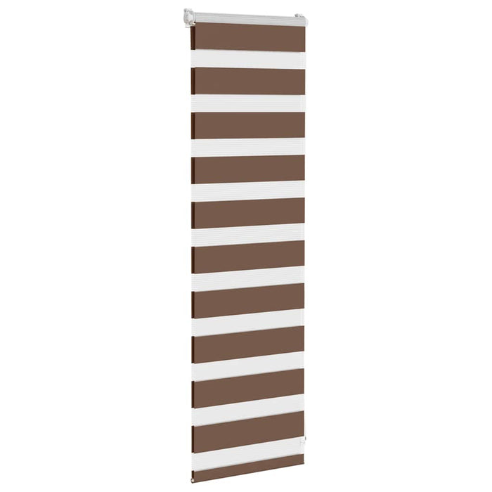 vidaXL Zebra Blind Brown 40x100 cm Fabric Width 35.9 cm Polyester