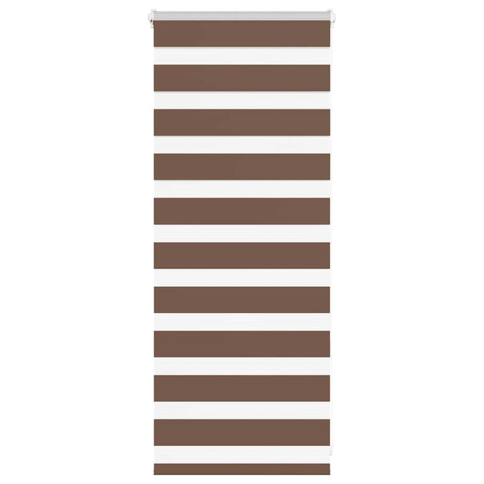 vidaXL Zebra Blind Brown 55x100 cm Fabric Width 50.9 cm Polyester