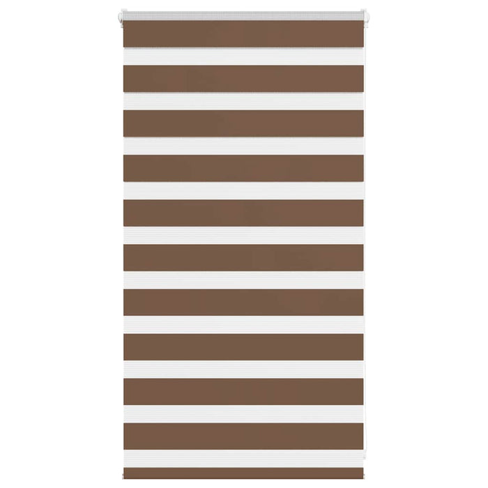 vidaXL Zebra Blind Brown 70x100 cm Fabric Width 65.9 cm Polyester