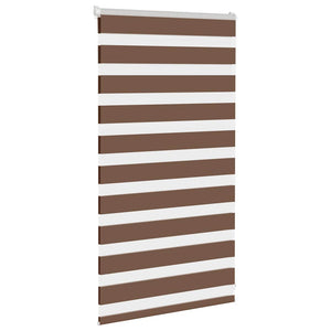 vidaXL Zebra Blind Brown 70x100 cm Fabric Width 65.9 cm Polyester