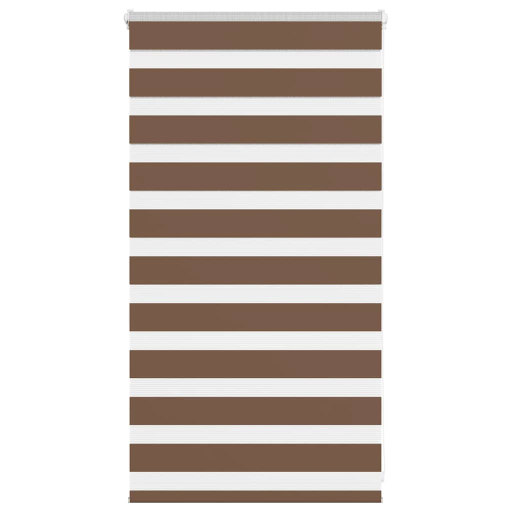 vidaXL Zebra Blind Brown 75x100 cm Fabric Width 70.9 cm Polyester