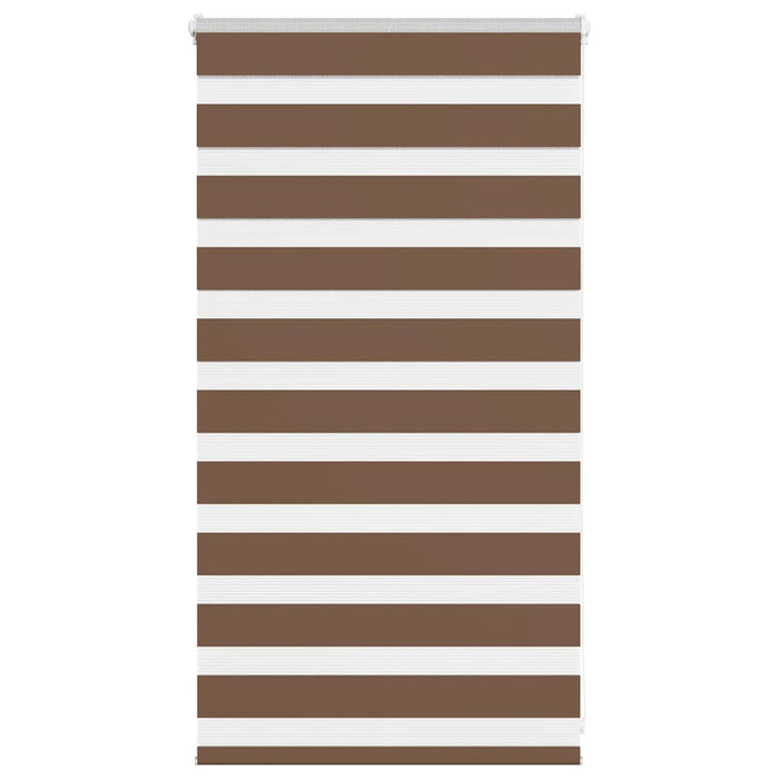 vidaXL Zebra Blind Brown 75x100 cm Fabric Width 70.9 cm Polyester