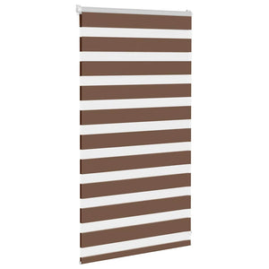 vidaXL Zebra Blind Brown 75x100 cm Fabric Width 70.9 cm Polyester