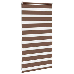 vidaXL Zebra Blind Brown 75x100 cm Fabric Width 70.9 cm Polyester