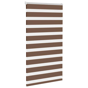 vidaXL Zebra Blind Brown 80x100 cm Fabric Width 75.9 cm Polyester