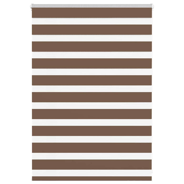 vidaXL Zebra Blind Brown 95x100 cm Fabric Width 90.9 cm Polyester