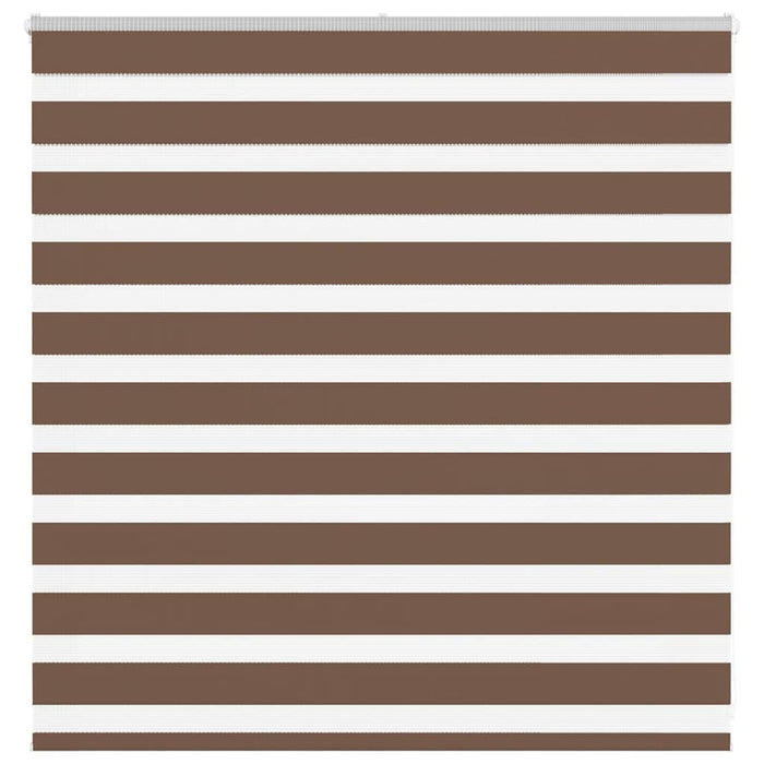 vidaXL Zebra Blind Brown 140x100 cm Fabric Width 135.9 cm Polyester