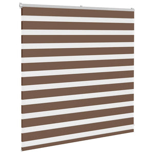 vidaXL Zebra Blind Brown 145x100 cm Fabric Width 140.9 cm Polyester