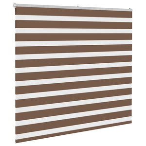 vidaXL Zebra Blind Brown 155x100 cm Fabric Width 150.9 cm Polyester