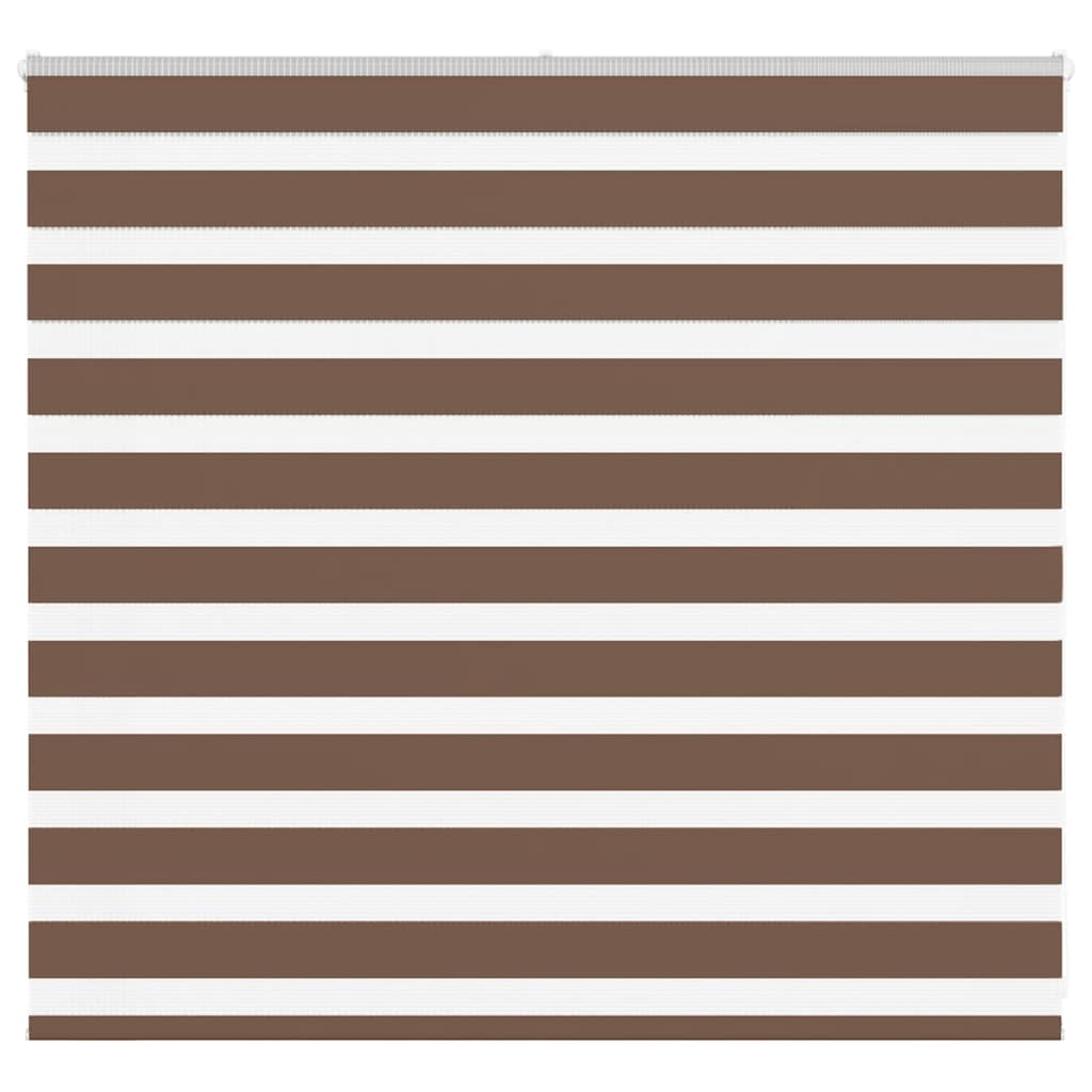 vidaXL Zebra Blind Brown 165x100 cm Fabric Width 160.9 cm Polyester