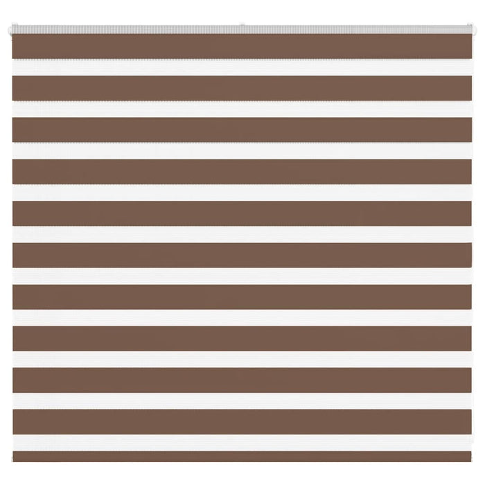 vidaXL Zebra Blind Brown 165x100 cm Fabric Width 160.9 cm Polyester