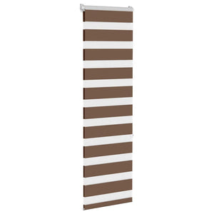 vidaXL Zebra Blind Brown 40x150 cm Fabric Width 35.9 cm Polyester