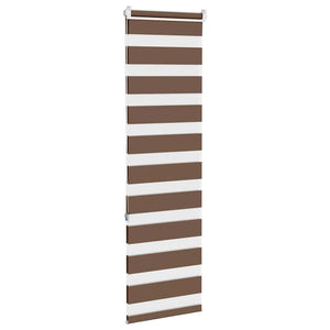 vidaXL Zebra Blind Brown 50x150 cm Fabric Width 45.9 cm Polyester