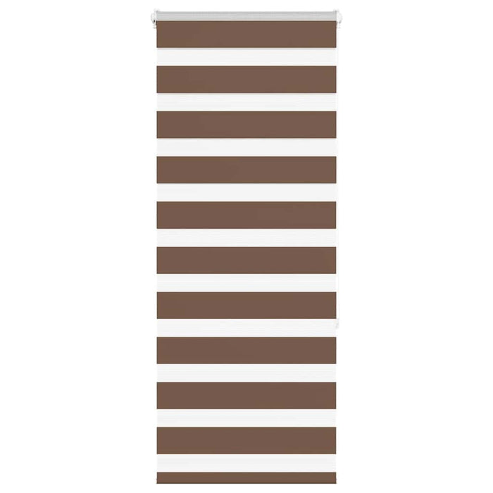 vidaXL Zebra Blind Brown 65x150 cm Fabric Width 60.9 cm Polyester