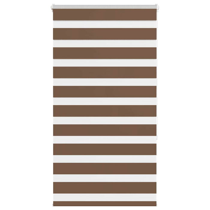 vidaXL Zebra Blind Brown 75x150 cm Fabric Width 70.9 cm Polyester