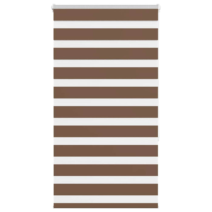 vidaXL Zebra Blind Brown 85x150 cm Fabric Width 80.9 cm Polyester