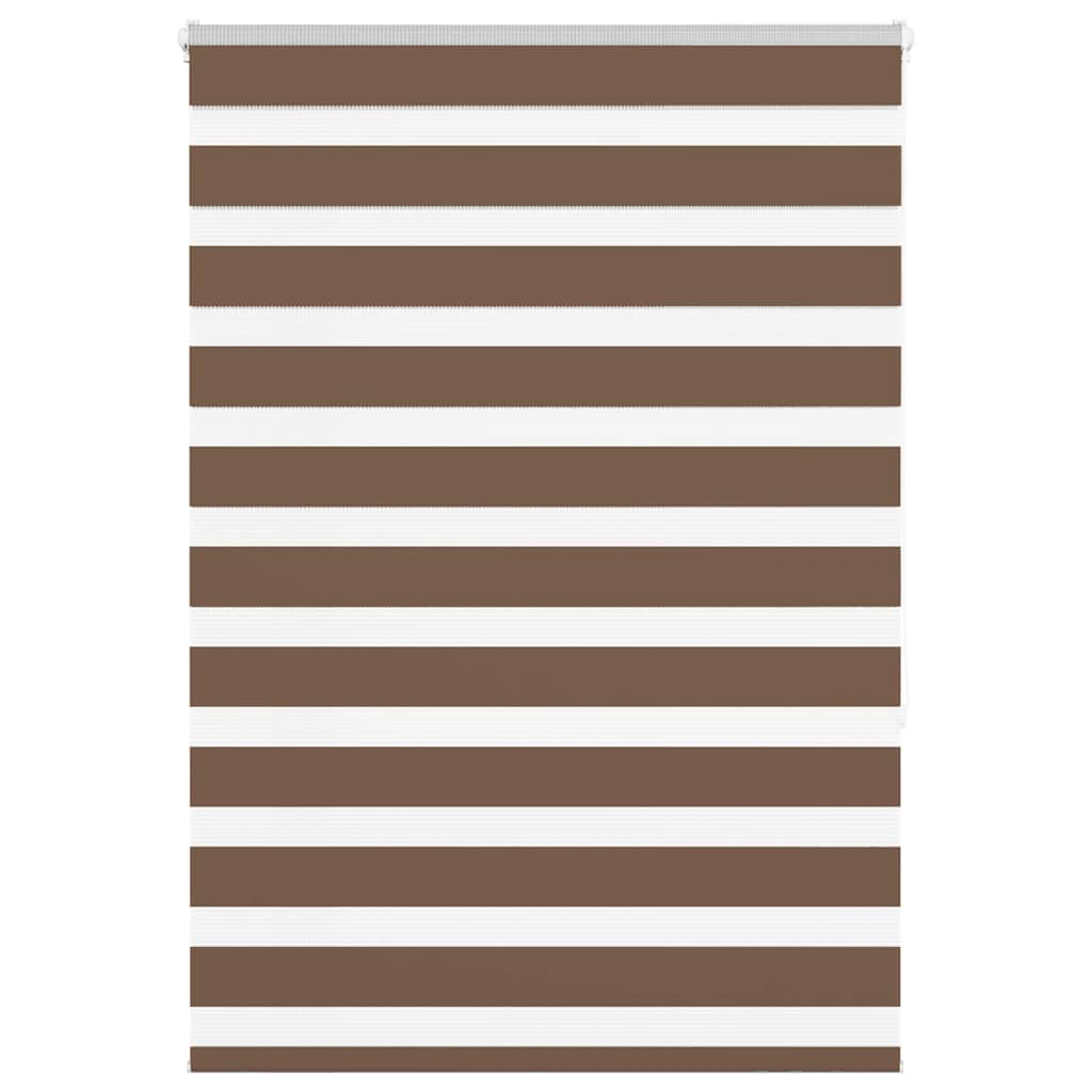 vidaXL Zebra Blind Brown 95x150 cm Fabric Width 90.9 cm Polyester