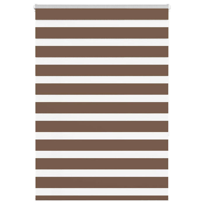 vidaXL Zebra Blind Brown 95x150 cm Fabric Width 90.9 cm Polyester