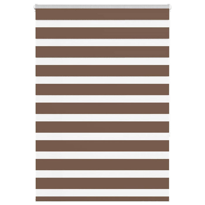 vidaXL Zebra Blind Brown 100x150 cm Fabric Width 95.9 cm Polyester