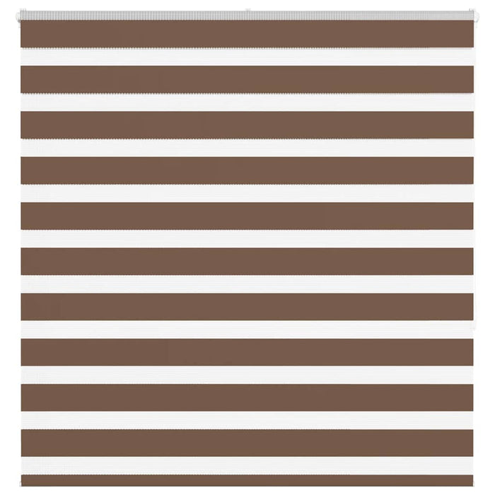 vidaXL Zebra Blind Brown 140x150 cm Fabric Width 135.9 cm Polyester