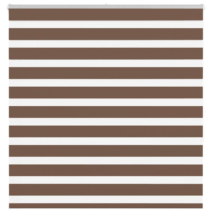 vidaXL Zebra Blind Brown 145x150 cm Fabric Width 140.9 cm Polyester