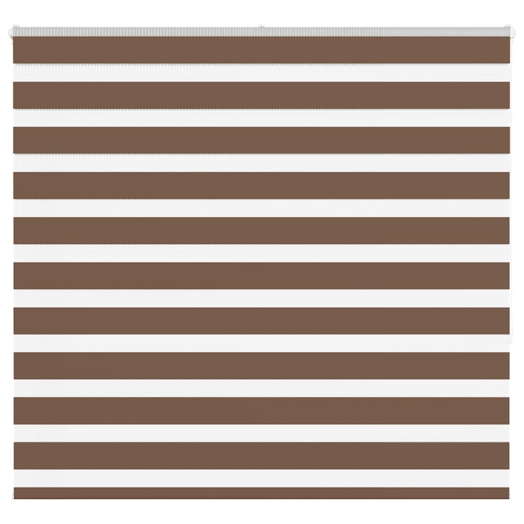 vidaXL Zebra Blind Brown 155x150 cm Fabric Width 150.9 cm Polyester