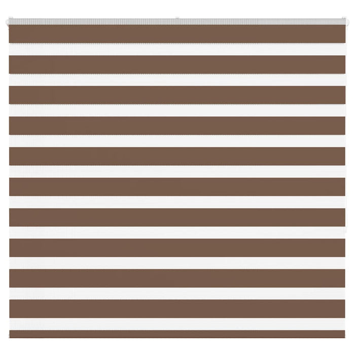 vidaXL Zebra Blind Brown 155x150 cm Fabric Width 150.9 cm Polyester