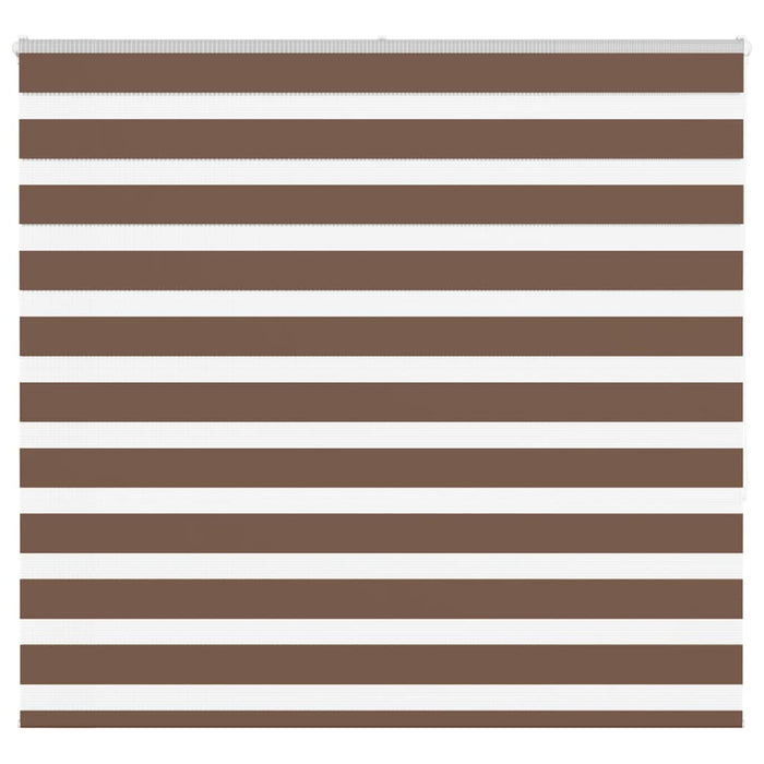 vidaXL Zebra Blind Brown 160x150 cm Fabric Width 155.9 cm Polyester