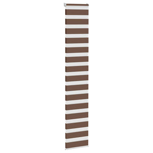 vidaXL Zebra Blind Brown 40x200 cm Fabric Width 35.9 cm Polyester