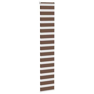 vidaXL Zebra Blind Brown 50x200 cm Fabric Width 45.9 cm Polyester