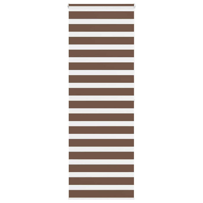 vidaXL Zebra Blind Brown 70x200 cm Fabric Width 65.9 cm Polyester