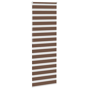 vidaXL Zebra Blind Brown 70x200 cm Fabric Width 65.9 cm Polyester