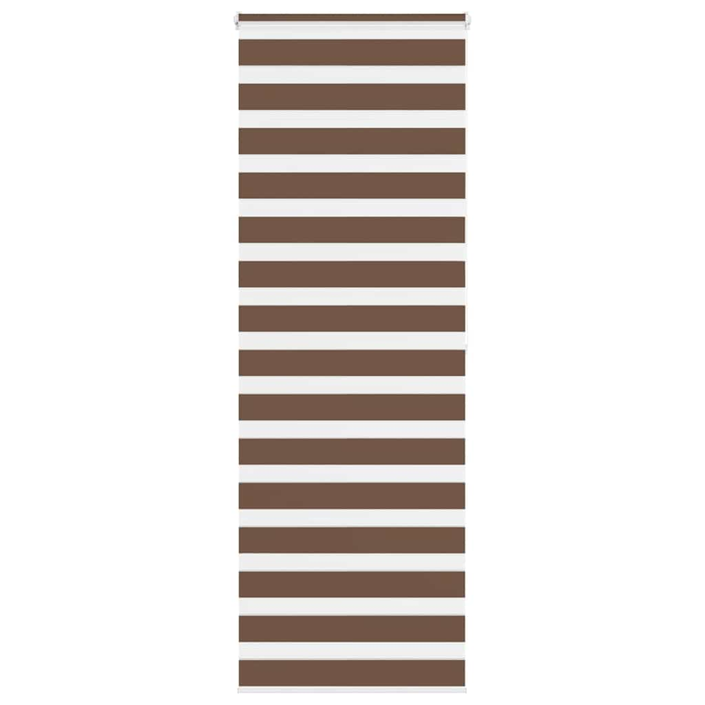 vidaXL Zebra Blind Brown 75x200 cm Fabric Width 70.9 cm Polyester