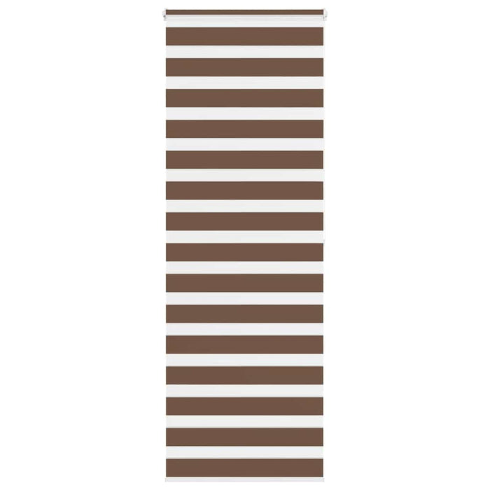 vidaXL Zebra Blind Brown 75x200 cm Fabric Width 70.9 cm Polyester