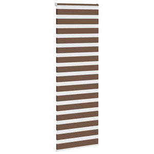 vidaXL Zebra Blind Brown 75x200 cm Fabric Width 70.9 cm Polyester