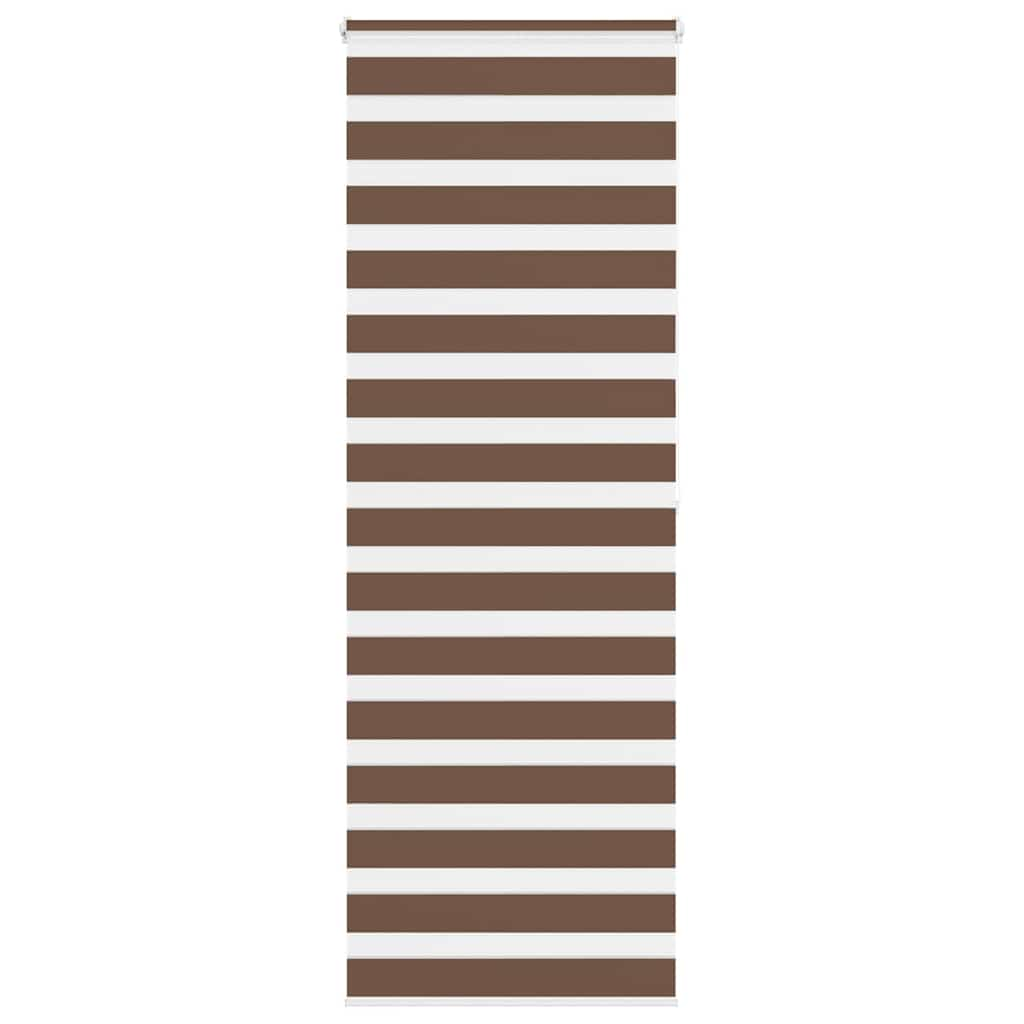 vidaXL Zebra Blind Brown 80x200 cm Fabric Width 75.9 cm Polyester