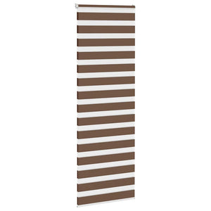 vidaXL Zebra Blind Brown 80x200 cm Fabric Width 75.9 cm Polyester